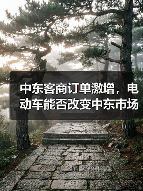 中东客商订单激增，电动车能否改变中东市场