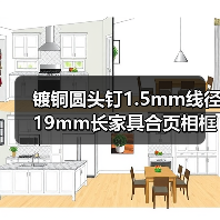 镀铜圆头钉1.5mm线径19mm长家具合页相框配件批发价（图2）