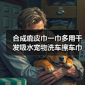 合成鹿皮巾一巾多用干发吸水宠物洗车擦车巾实用推荐（图2）