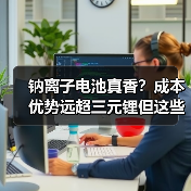 钠离子电池真香？成本优势远超三元锂但这些
