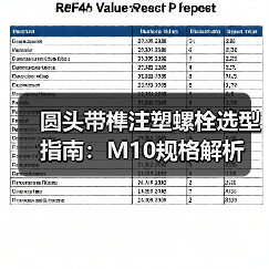 圆头带榫注塑螺栓选型指南：M10规格解析