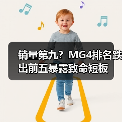 销量第九?MG4排名跌出前五暴露致命短板(图4) 销量第九?MG4排名跌出前五暴露致命短板(图4)
