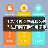 12V 4脚继电器怎么选？进口原装拆车电装推荐（图1）