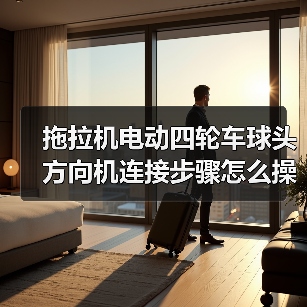 拖拉机电动四轮车球头方向机连接步骤怎么操作？（图1）