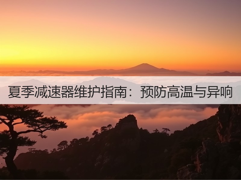 夏季减速器维护指南：预防高温与异响