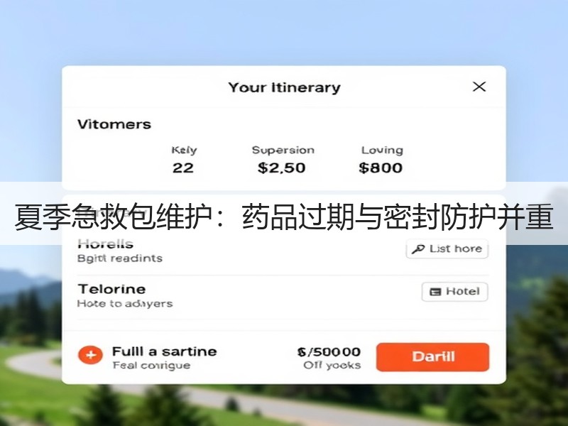 夏季急救包维护：药品过期与密封防护并重