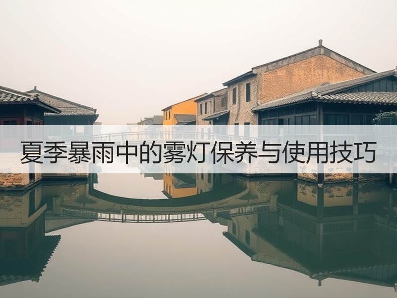 夏季暴雨中的雾灯保养与使用技巧