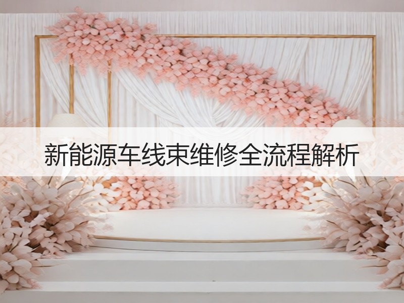 新能源车线束维修全流程解析