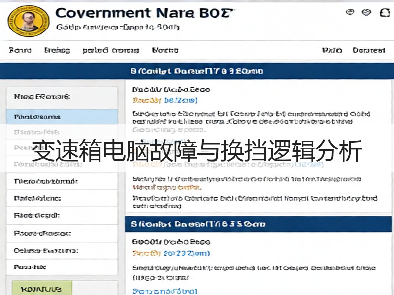 变速箱电脑故障与换挡逻辑分析