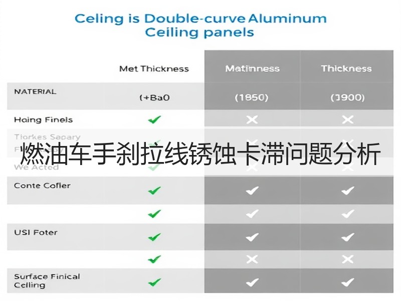 燃油车手刹拉线锈蚀卡滞问题分析
